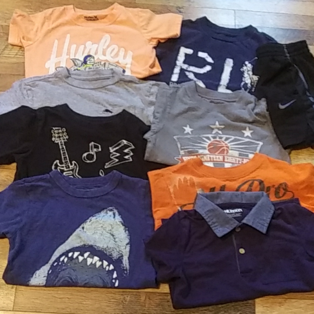 🏖 10 Piece Boy's Tee Shirt Polo Shorts Bundle 3T
